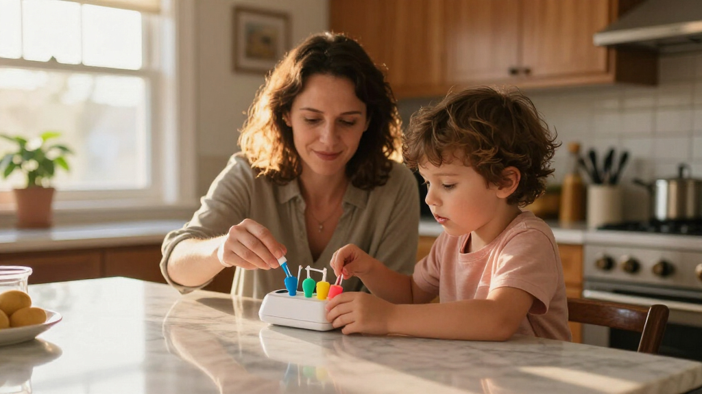 family countertop flossers with multiple nozzles