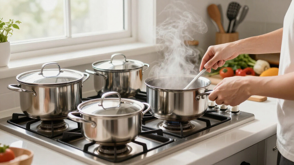 stainless steel cookware set 12 piece
