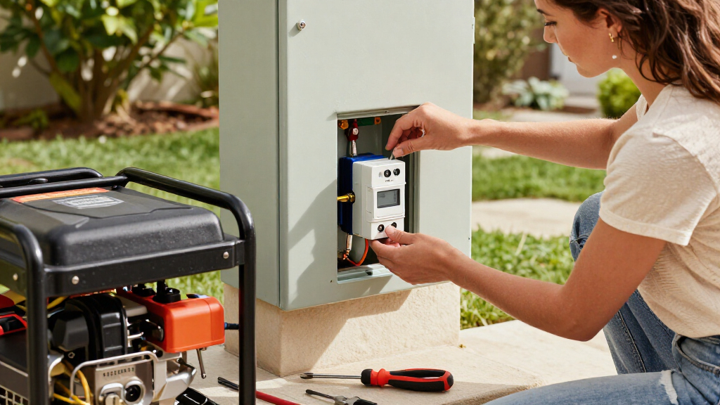 install transfer switch home generator