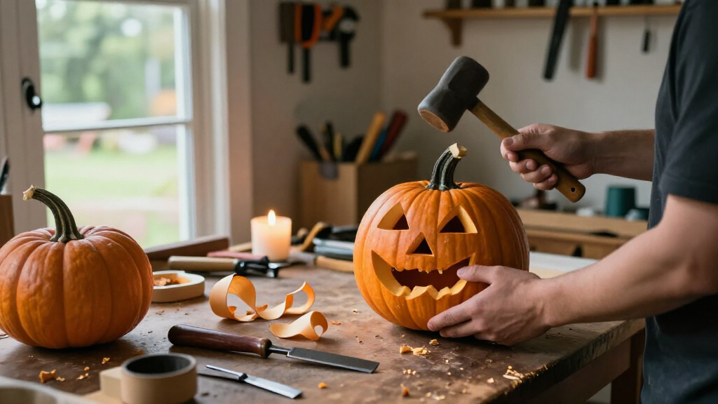 Halloween wood carving tools
