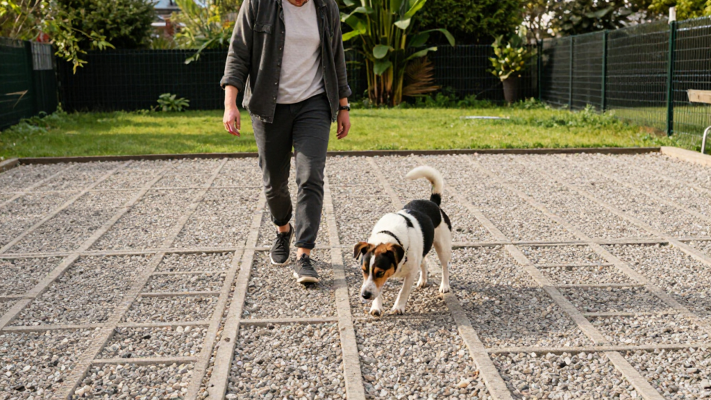 best dog run flooring gravel grids