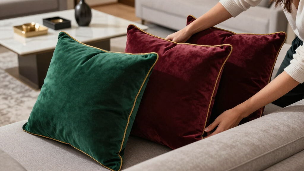 luxury velvet throw pillows