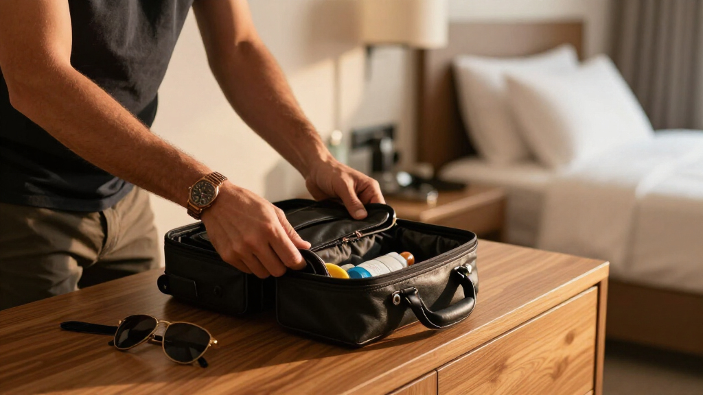 leather dopp kits for men for international trips
