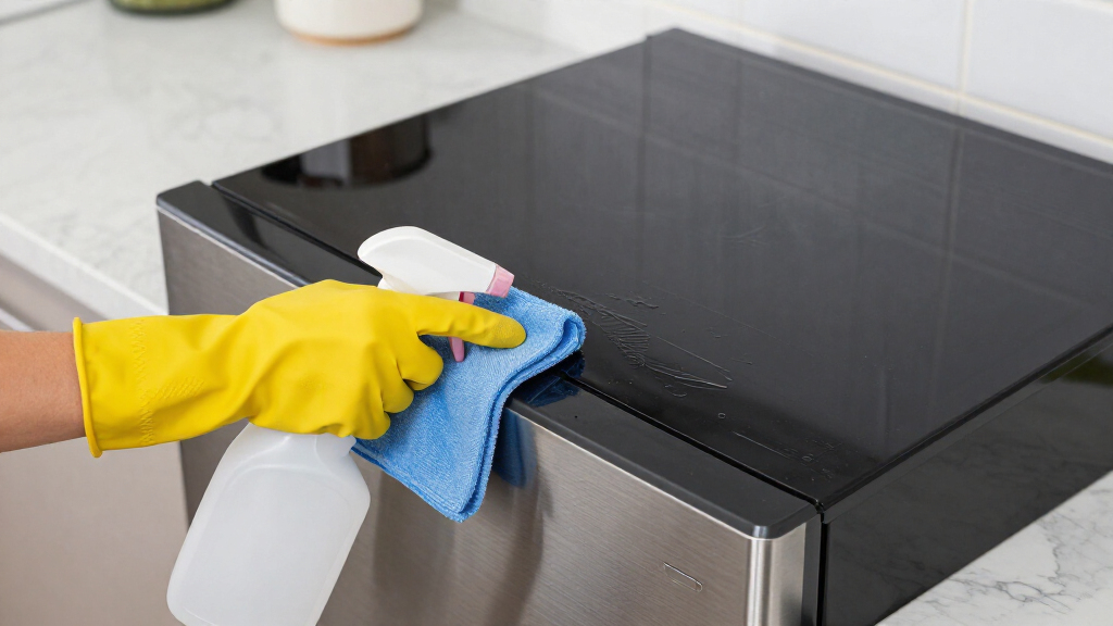 way to clean black appliances