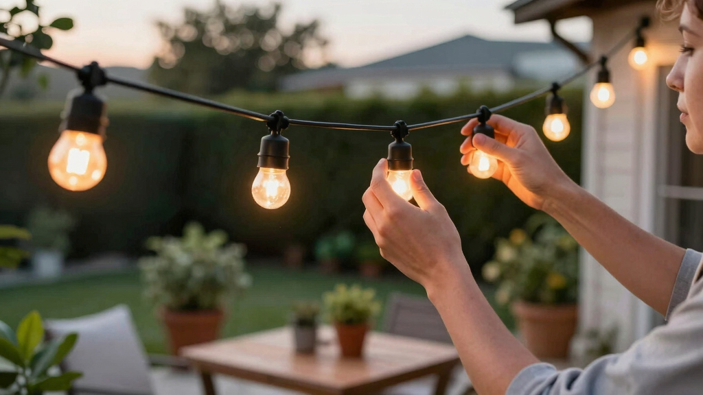 smart outdoor string lights