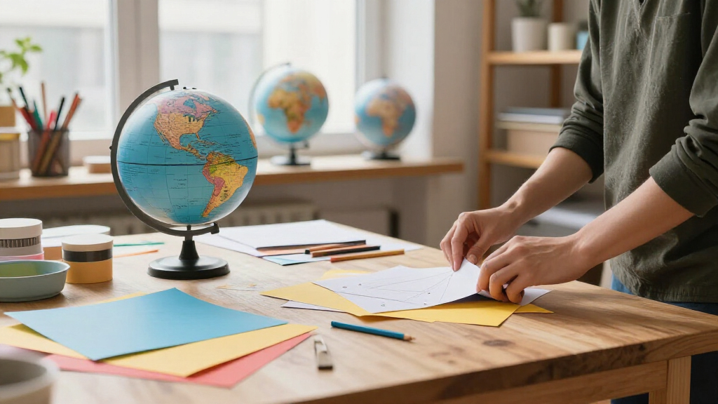 best folding paper globes