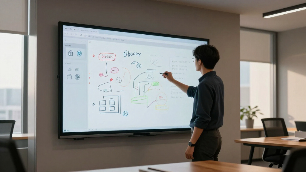 Electronic whiteboard for brainstorming