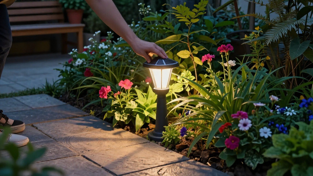 solar-powered garden lights