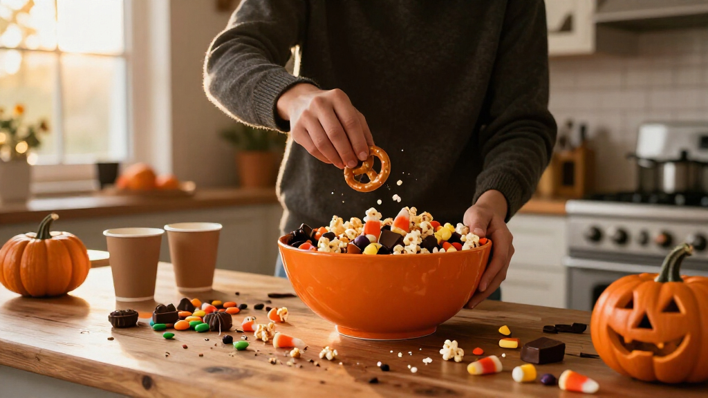 Halloween party snack mixes