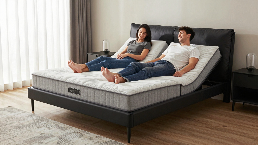 best split king adjustable beds for couples