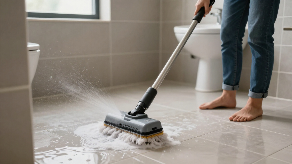 cordless spin scrubber with replaceable heads