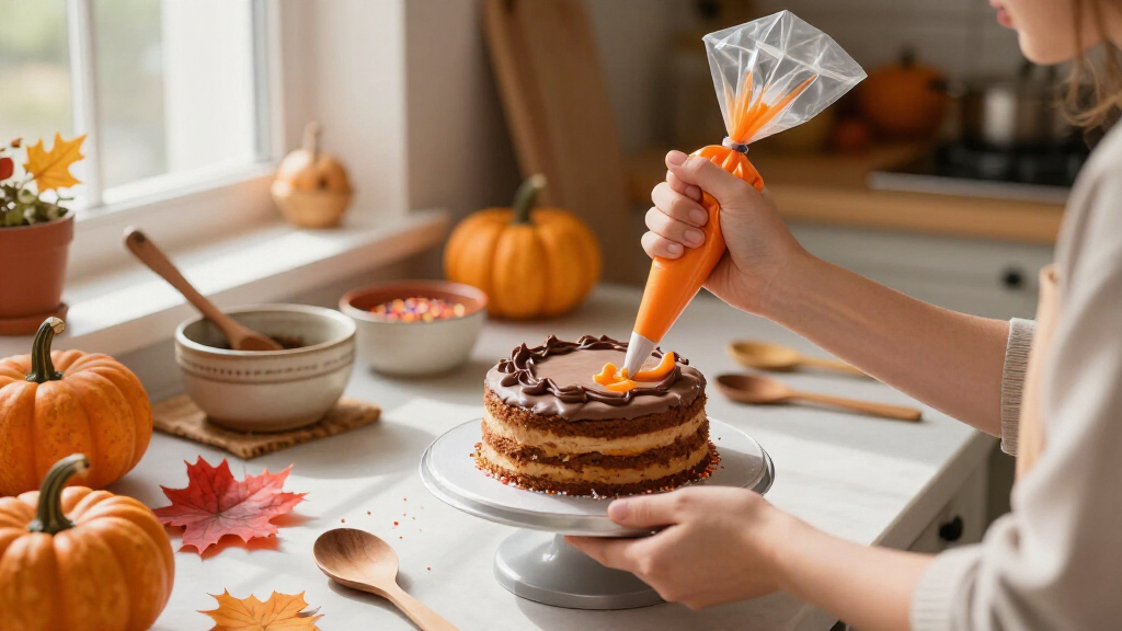 fall-themed cake decorating supplies