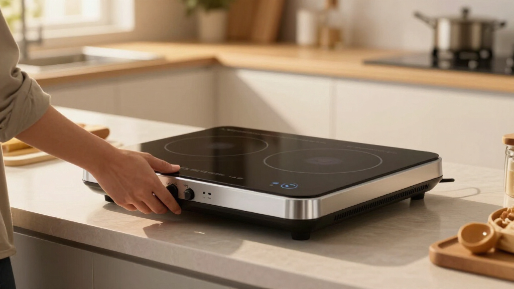portable induction cooktop with power boost