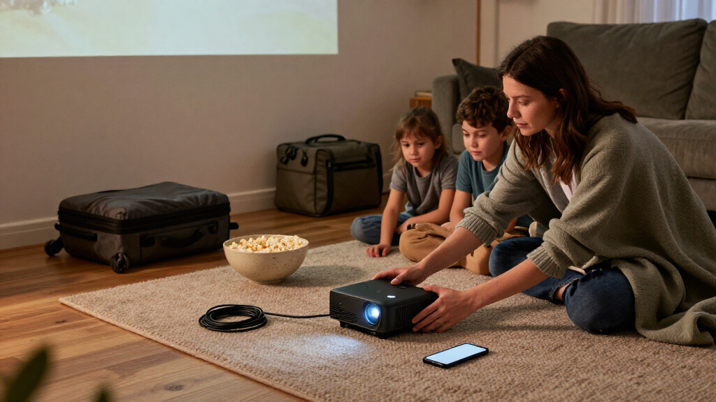 portable projector for family travel