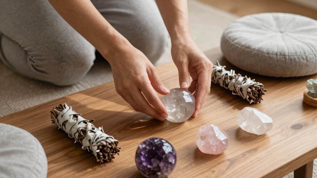 crystal healing meditation sets