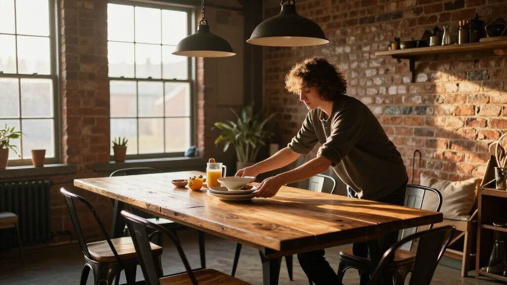 industrial farmhouse dining tables