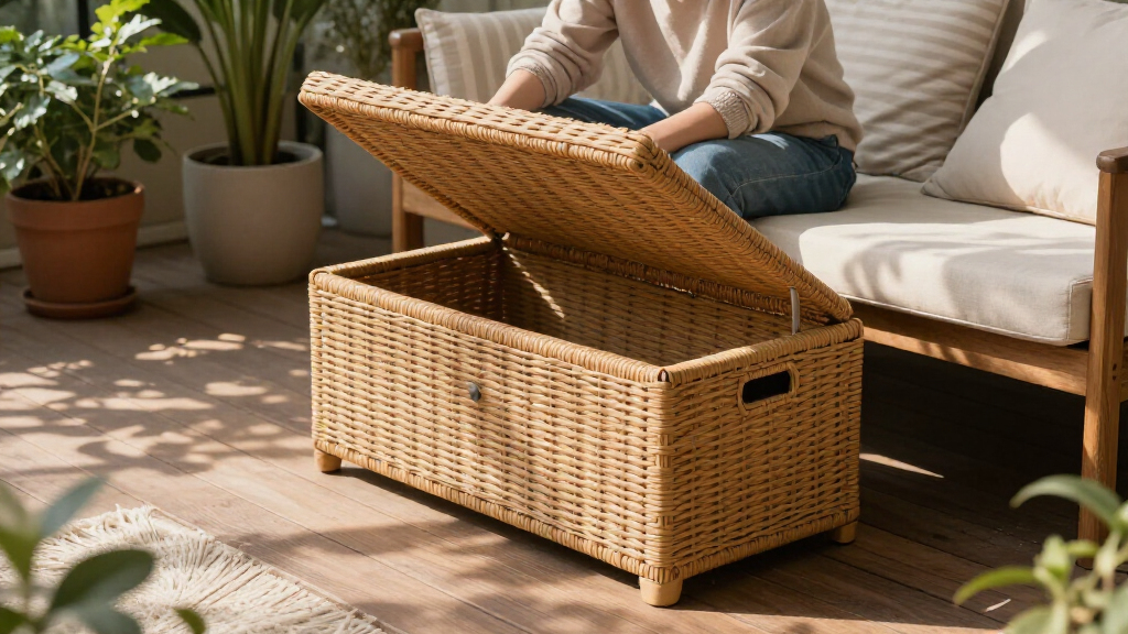 patio storage bench with box