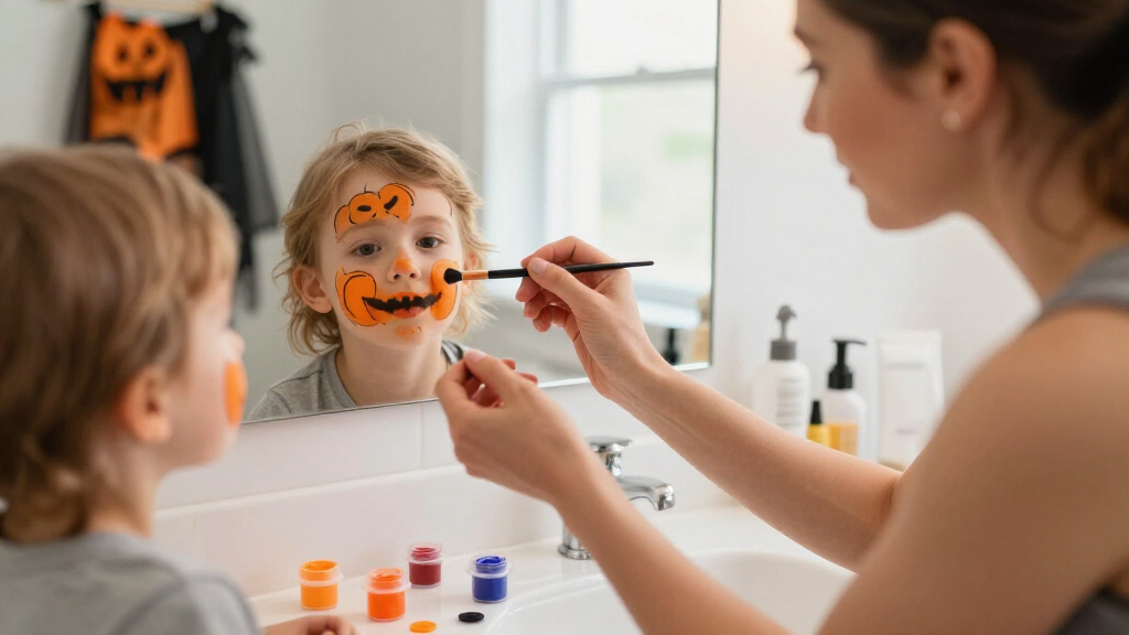 hautfreundliche Halloween-Schminke für Kinder