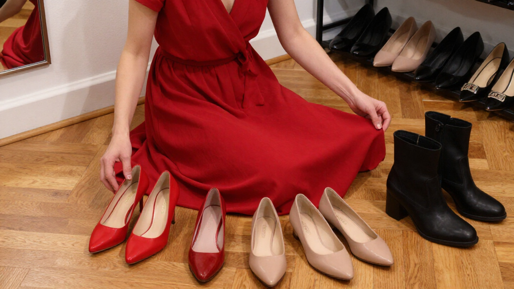 best shoes to wear with red dresses