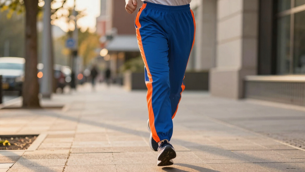 best blue and orange track pants