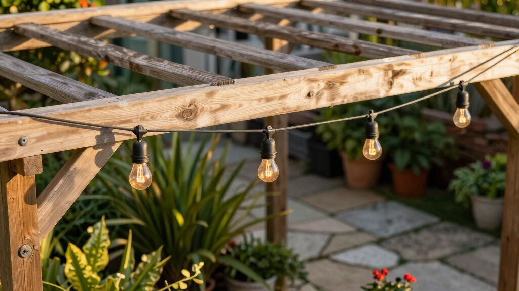 solar-powered outdoor string lights