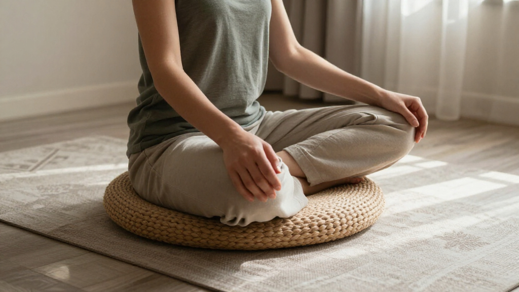 meditation cushions and mats