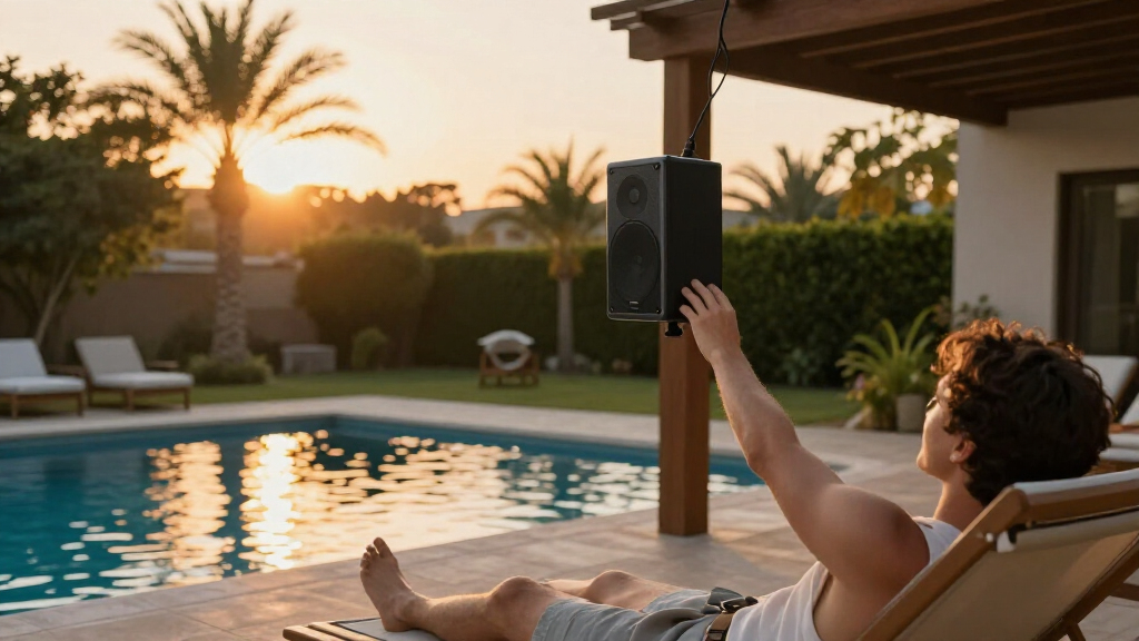 outdoor theater systems for pool areas
