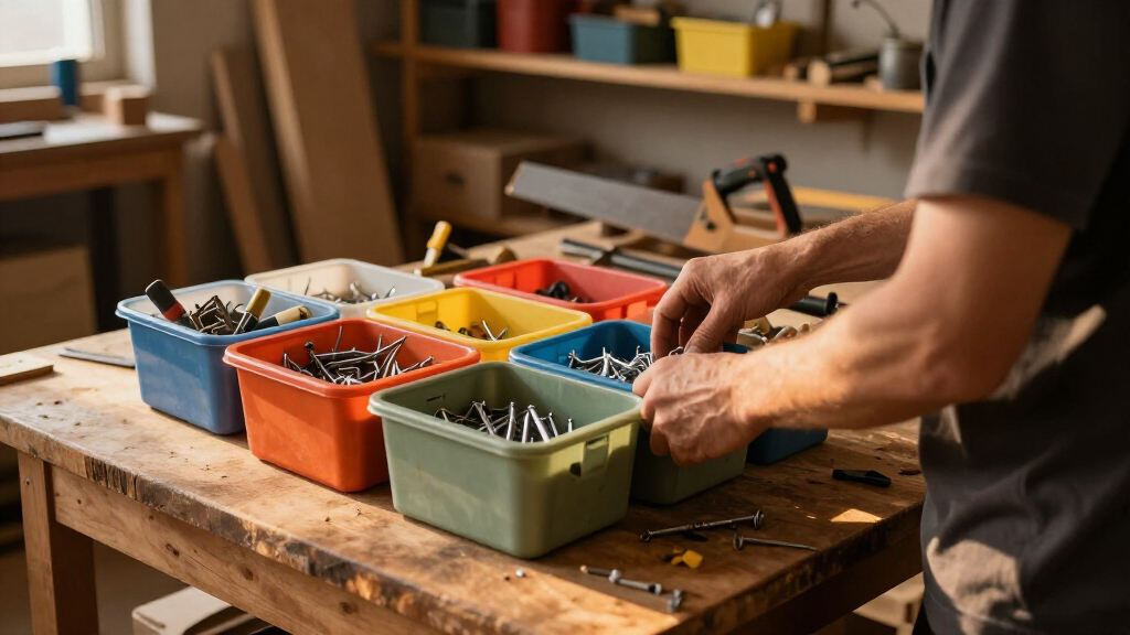 woodworking storage organization bins