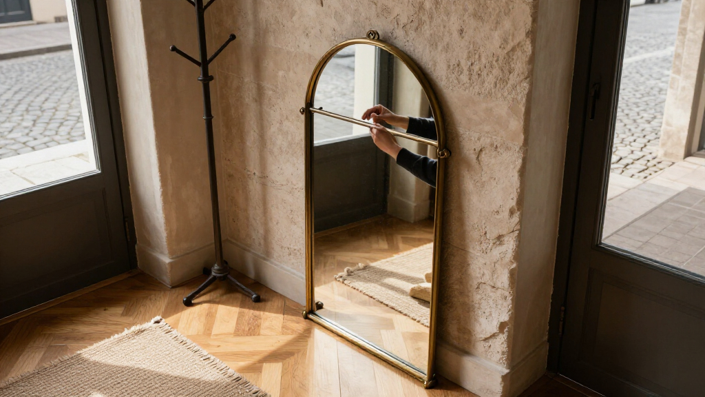 arched mirror for european entryway
