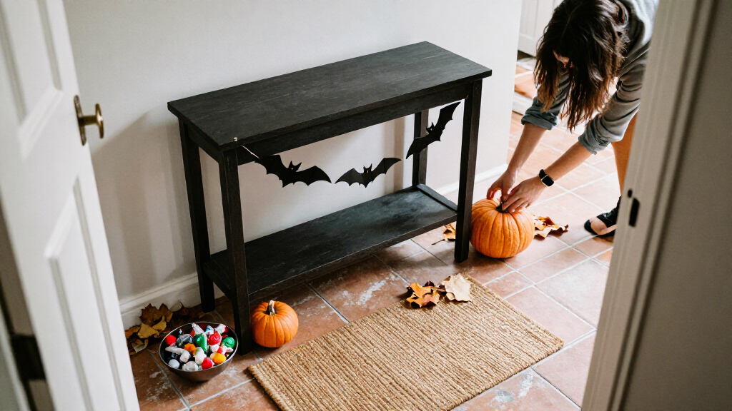 Halloween entryway decorations