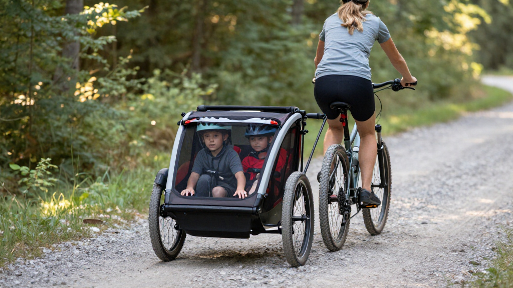 bike trailer for kids suspension