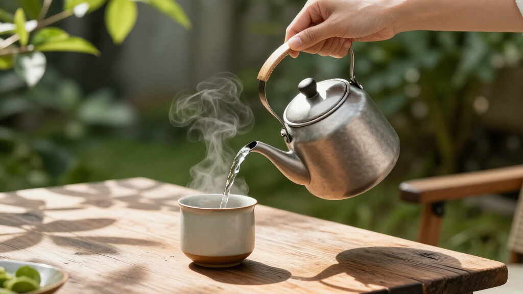 lightweight titanium tea pot