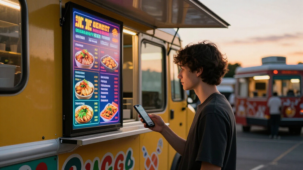 best electronic menu board for mobile kitchen