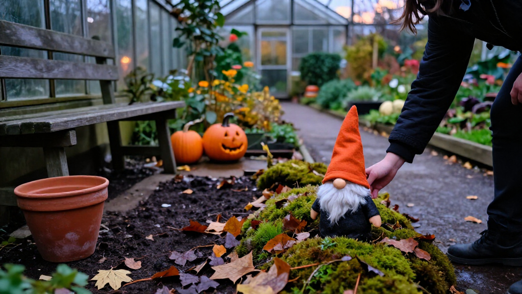 Halloween garden gnomes