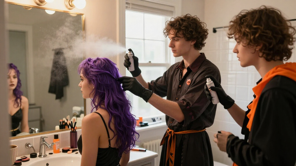 Halloween temporary hair color sprays