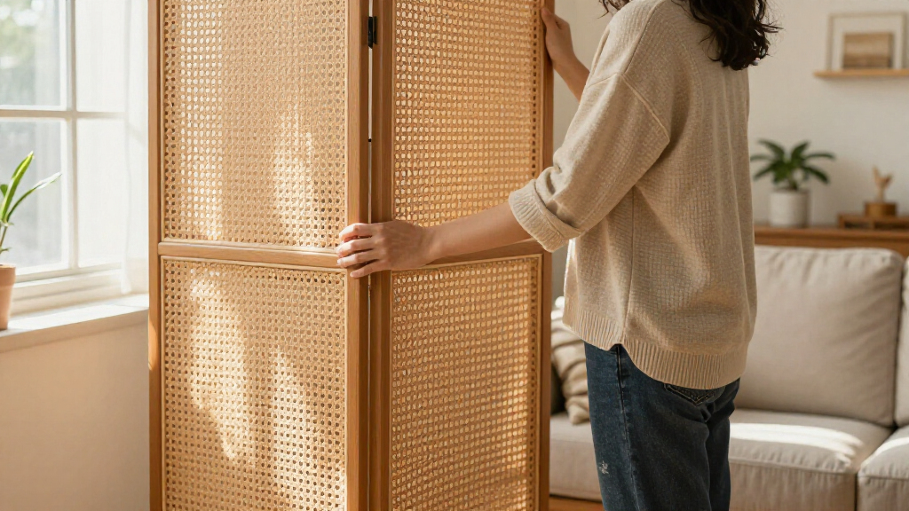 rattan room divider
