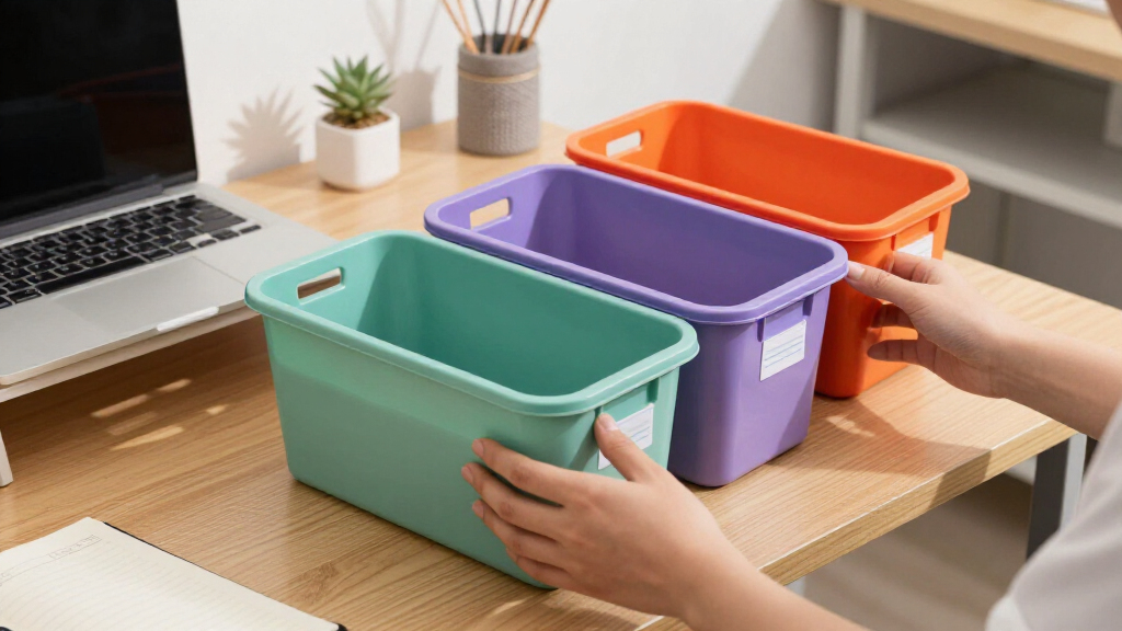 dorm room organization bins