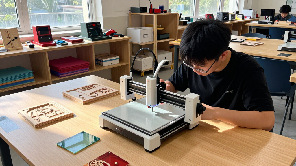 professional enclosed diode laser engraver for school makerspaces