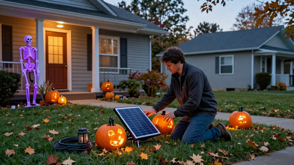 solar powered Halloween decorations