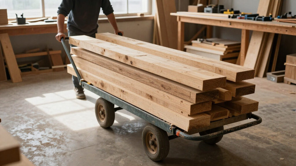 rolling lumber cart heavy duty