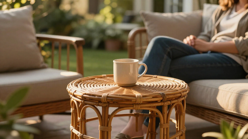 rattan side tables
