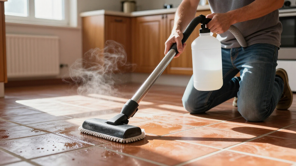 steam cleaner with detergent injection system