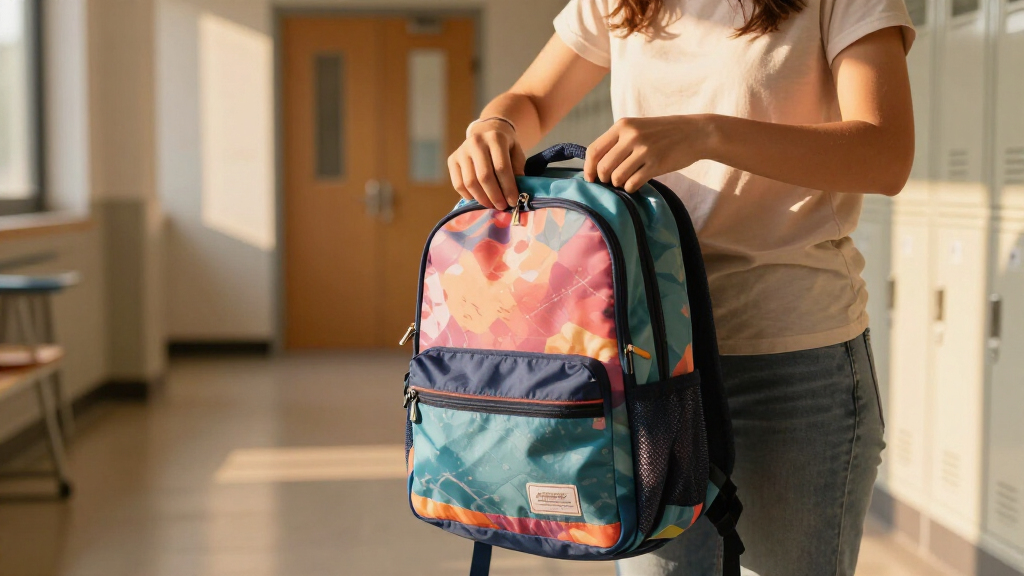 kids' school backpack with laptop compartment