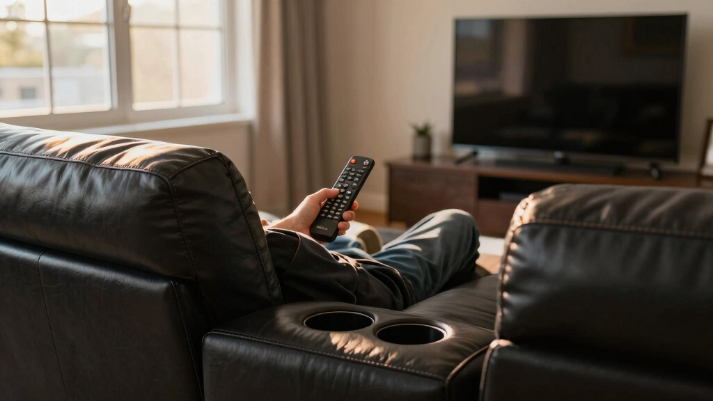 best leather home theater seating with cupholders