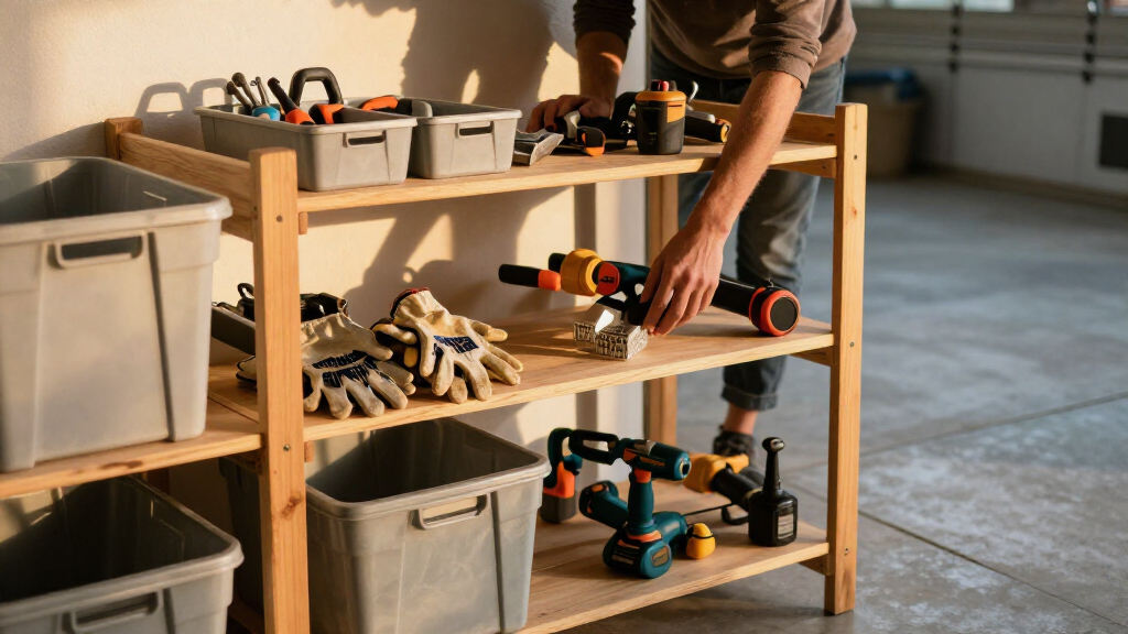 corner garage shelving unit