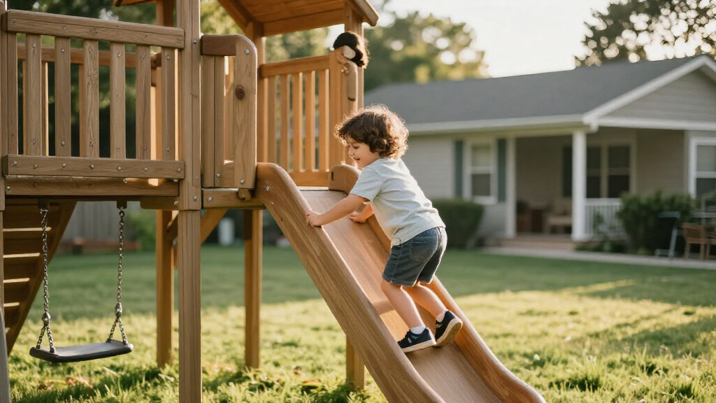 best backyard playset for children adjusting to two homes