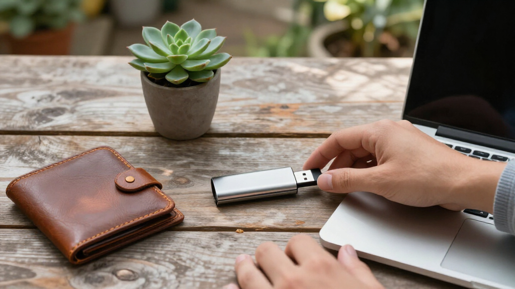 encrypted usb drive for storing seed backups