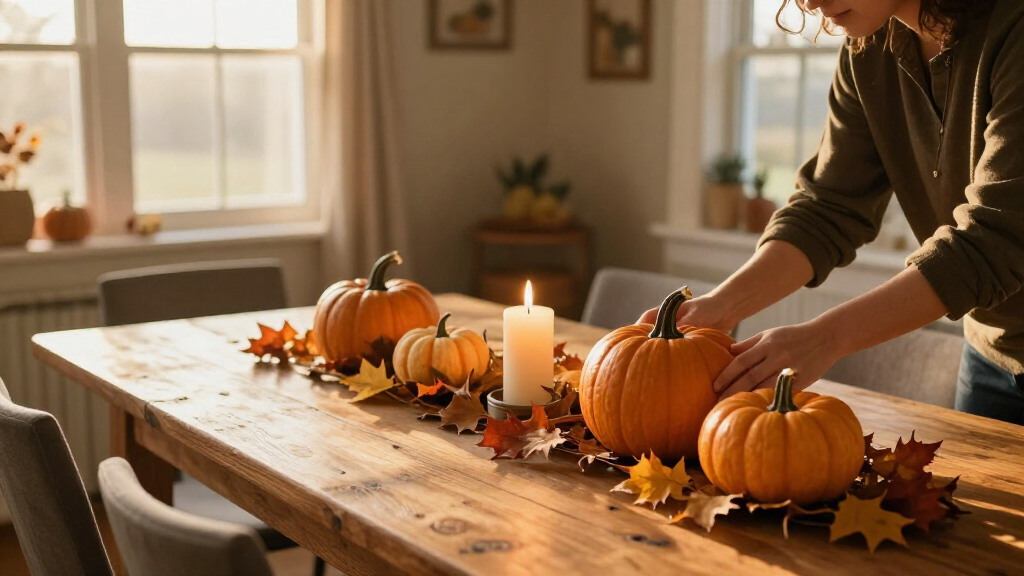 fall-themed table centerpieces