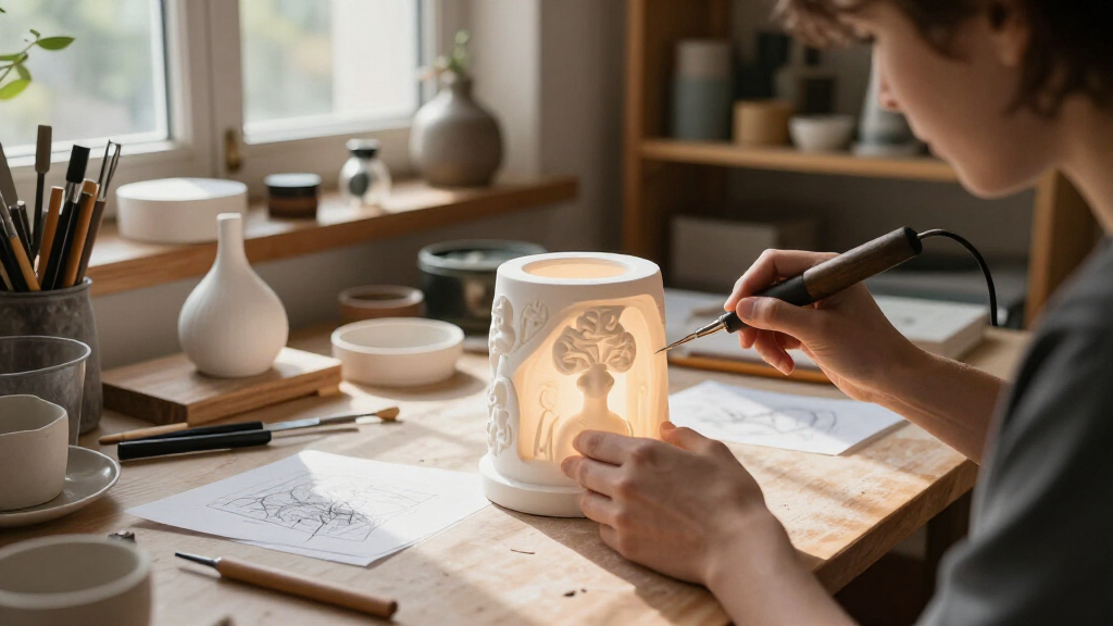 custom map lithophane lamps