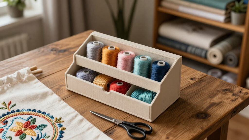 embroidery stabilizer storage organizer cabinet
